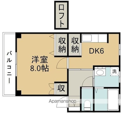 ナヴィール萩１号館[1DK/32m2]の間取図