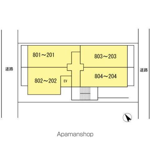 ジェイ・エス・ティ横浜東[1R/40.6m2]の配置図