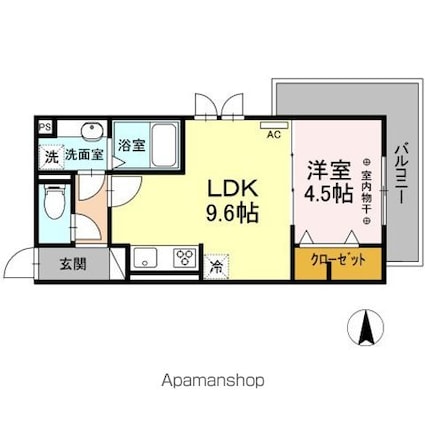ＭＡＩＳＯＮ　ＭＩＮＥＴＴＥ（メゾン　ミネット）[1LDK/35.9m2]の間取図