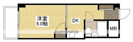 広島県広島市西区中広町３丁目[1DK/19.24m2]の間取図