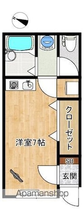 ハートランド蛇田Ⅲ[1R/23.5m2]の間取図