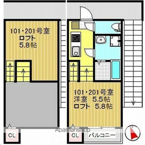 IーSTATE河原町の間取り写真