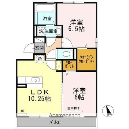 エル　パティオ[2LDK/52.54m2]の間取図