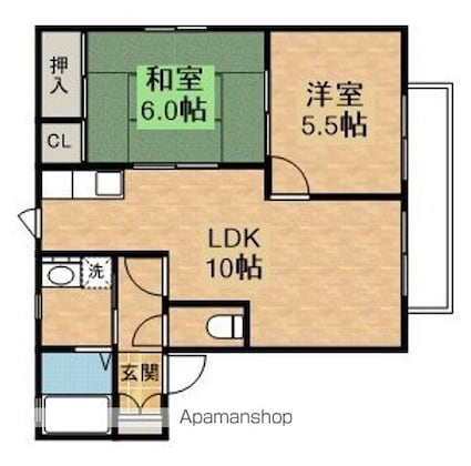 ドミールエフティ[2LDK/50.07m2]の間取図