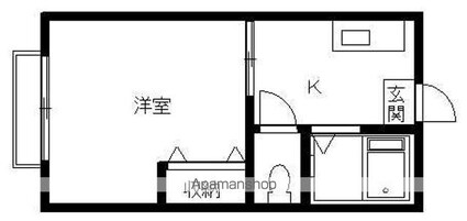 東京都八王子市宇津木町[1K/23.77m2]の間取図