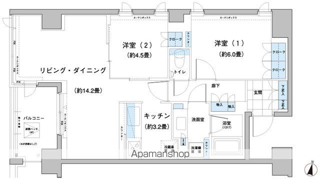 ガーデニエール砧レジデンスの間取り写真