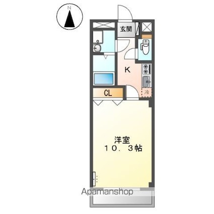 パームヒルズ大城[1K/31.02m2]の間取図