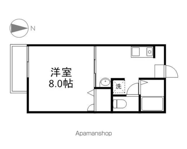 ディアス２１　Ｂ棟[1K/28.38m2]の間取図