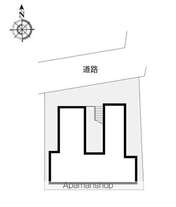 レオパレス蓮沼第１[1K/14.42m2]の配置図