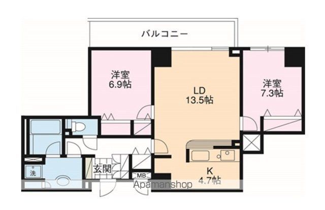 【ドゥーエ横浜駅前の間取り】