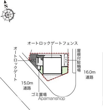 レオパレス鹿浜[1K/19.87m2]の配置図