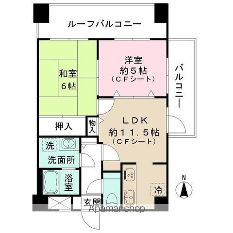 ルート南常盤台の間取り写真