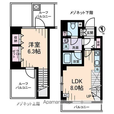 メゾンヌーヴェルの間取り写真