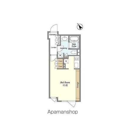 東京都世田谷区代田５丁目[1R/33.22m2]の間取図