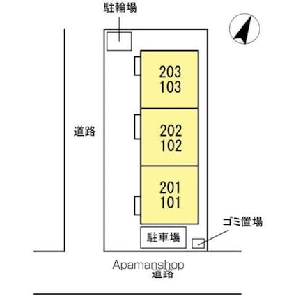 フレンズハイム[1LDK/42.78m2]の配置図