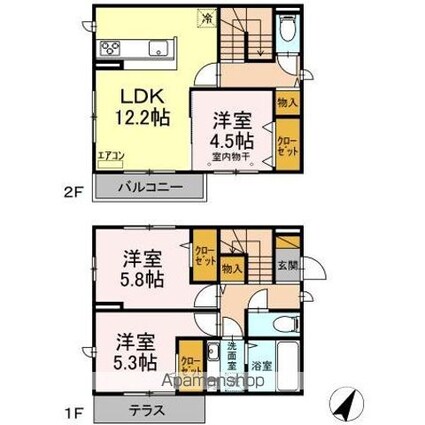 ユグドラシル　ＡＢＣ　Ｃ[3LDK/76m2]の間取図