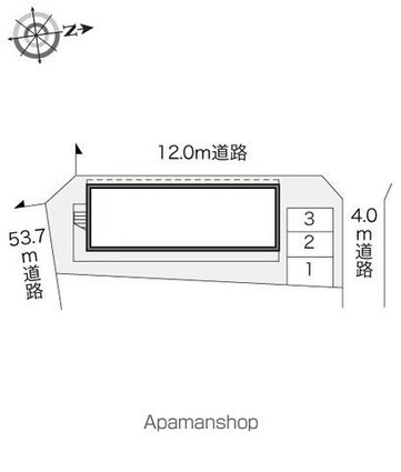 レオパレス上小田井ＷＥＳＴ[1K/20.28m2]の配置図