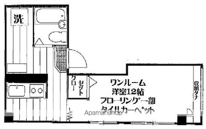 ルアージュ[1R/18.5m2]の間取図