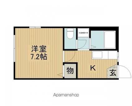 フレグランス西林[1K/24.71m2]の間取図