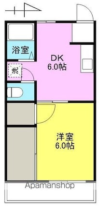 つるぎマンション[1DK/30.8m2]の間取図