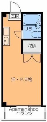 カーサジューロ[1R/16.82m2]の間取図