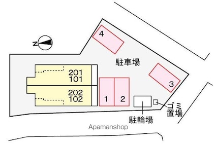 リトモ　フェリーチェ　Ⅵ[1R/34.15m2]の配置図