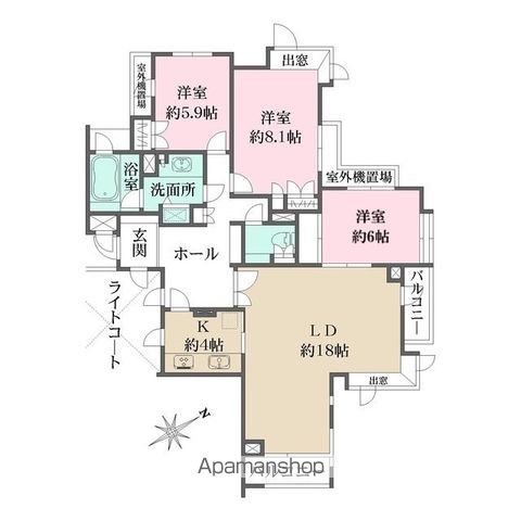 ライブタウン白楽C棟の間取り写真