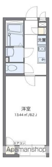 クレイノｃｅｓｈｉｎ[1K/24.41m2]の間取図