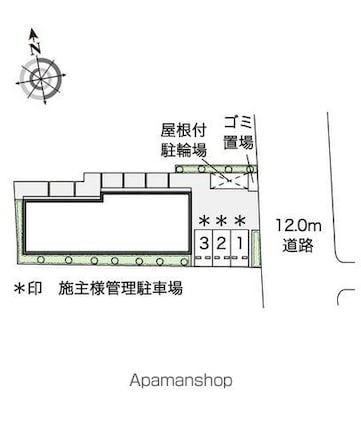 レオネクストハイツ忘れな草[1K/28.02m2]の配置図