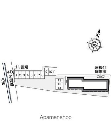 レオパレス蛍[1K/20.28m2]の配置図