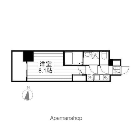 エスリード新栄マルス[1K/25.31m2]の間取図