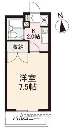 コーポ古沢[1K/23.45m2]の間取図