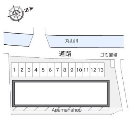 レオパレスフローラ湯築[1K/26.08m2]の配置図