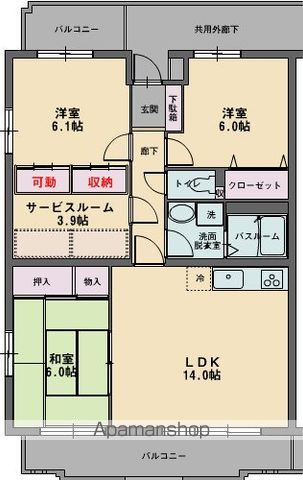 コルティーレ弐番館の間取り写真