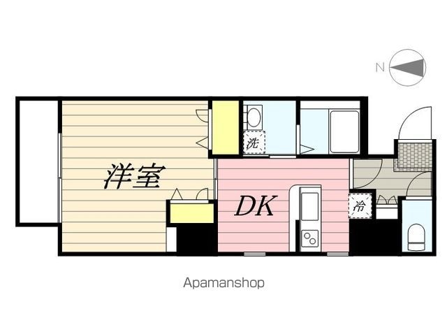 レオーネ三ノ輪[1DK/40.8m2]の間取図