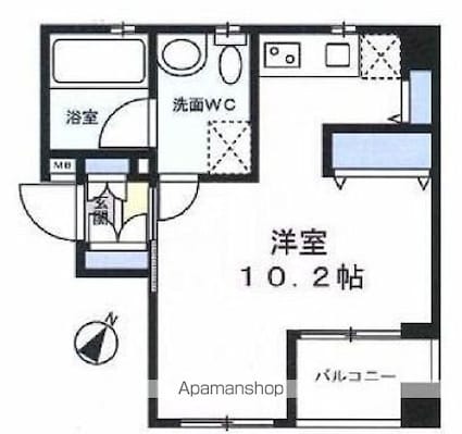 東京都台東区千束４丁目[1R/26.3m2]の間取図