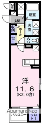 クラテックレジデンスⅡ[1R/34.02m2]の間取図