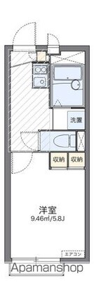 レオパレス上台ハイツ[1K/19.87m2]の間取図