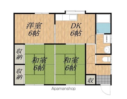 フラワーヒル[3DK/54.45m2]の間取図
