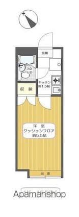 エクレール東小岩[1K/16.56m2]の間取図