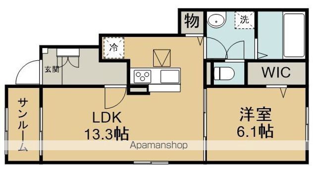 オークランド シャルマンAの間取り写真