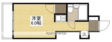グランデール横川[1R/18.65m2]の間取図