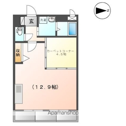 プリオール紀伊[1LDK/41.04m2]の間取図