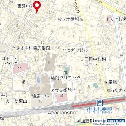 プレール中村橋[1K/21.66m2]の周辺