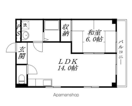 バグースⅠ[1LDK/40.09m2]の間取図