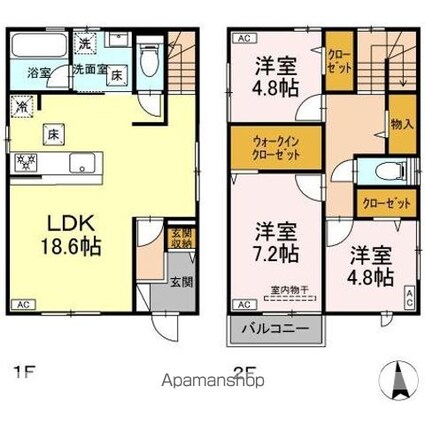 イリス　Ｅ棟[3LDK/94.4m2]の間取図