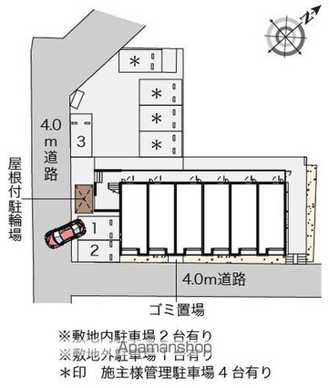 クレイノ櫻[1K/25.05m2]の配置図