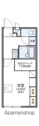レオパレス南田園第２[1K/23.18m2]の間取図