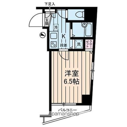 アムス東池袋[1K/20.77m2]の間取図