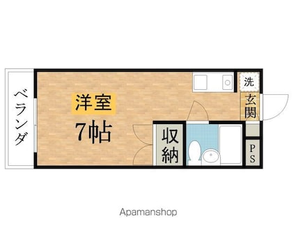 小比企マンション[1R/21.6m2]の間取図